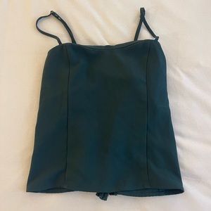 Green corset blouse shirt